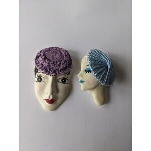 80's Vintage Victorian Hat Brooch Pins Set Of 2 Fashion Chic Easter Spring Pin